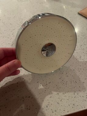 Joie Round Shower Head in white and Chrome